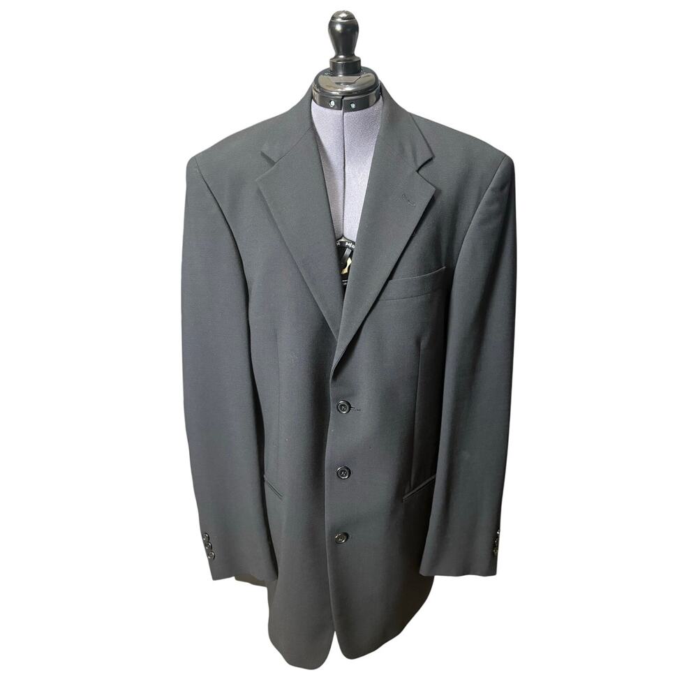Monsieur by Givenchy Black Wool Blazer Men’s 40L 3 Button Classic Tailored